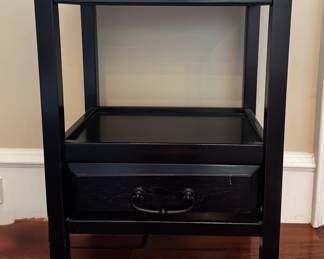 Wood accent table with drawer