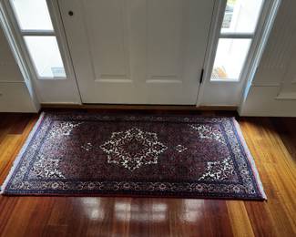 Rug with dense wool pile, 4'10" x 2'3"