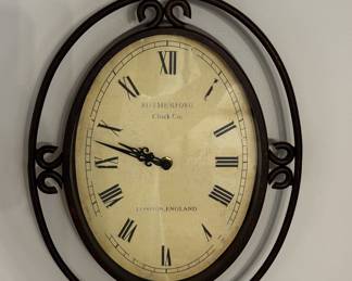 Rutherford oval wall clock