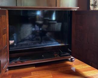 Cabinet with open doors