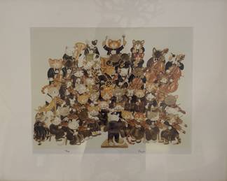 Cat Orchestra framed print