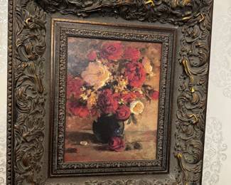 Floral oil painting on time by Tricia May