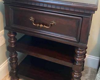 Dark Wooden Night Stand with drawer.