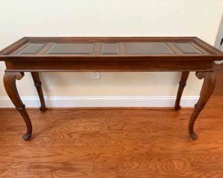 Glass And Wooden Entryway Sofa table
