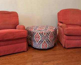 Two Taylor King Recliners And An Ottoman