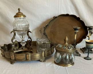 Brass Tones N Glass