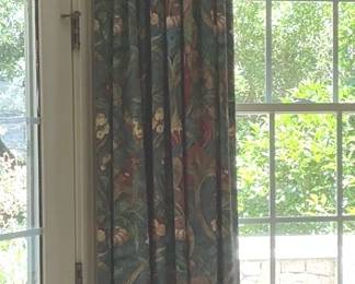 Six Blue Curtain Panels