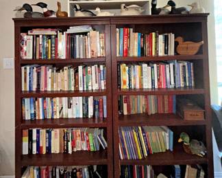 Collection of Cookbooks, Children's Books, New and Old Books, Wooden Ducks
