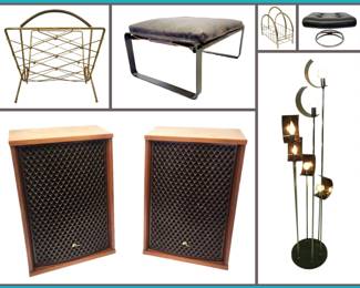 mid century floor lamp etc. 