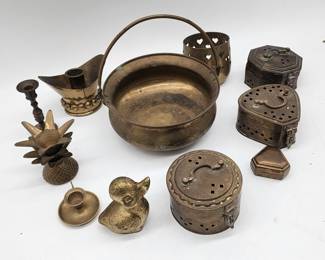 vintage brass lot
