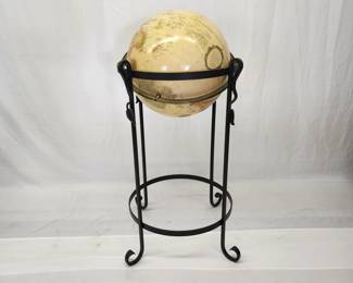 Repogle globe on heavy  iron stand