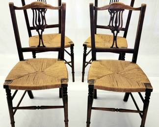 French lyre back dining chairs 