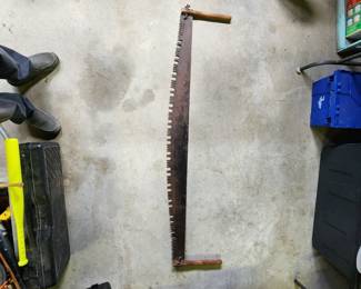 antique crosscut saw