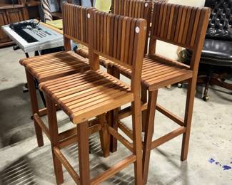Teak Bar Stools Orlando Estate Auction