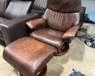 Leather Chair with Ottoman Orlando Estate Auction