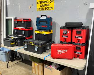 Milwaukee Tools and Containers, Dewalt and Bosch Orlando Estate Auction