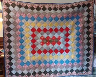 Trip around the world handmade quilt