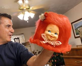 Tony loves the 1970's retro tissue box cover!!
