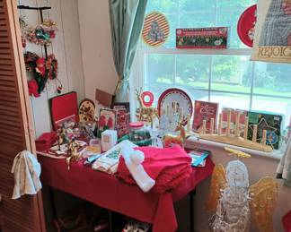 A room slammed full  of Christmas goodies