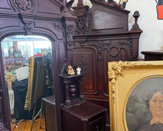 very fancy antique bedroom set