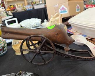 antique cast iron child's toy cannon