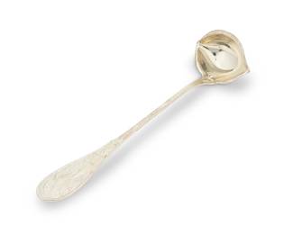 30
A Tiffany & Co. sterling silver 'Audubon' punch ladle
Late 20th/early 21st century
Marked: Tiffany & Co. / Sterling / 925
Designed 1871 by Edward C . Moore, with a double-lipped bowl
12.75" L
8.8 oz. troy approximately
Estimate: $800 - $1,200