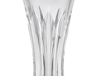 226
A Baccarat glass 'Pauline' vase
Late 20th/early 21st century
With etched factory marks
The round vase with flared neck
15" H x 8.75" Dia.
Estimate: $300 - $500