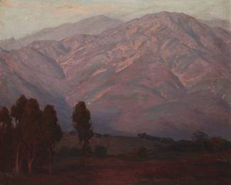 31
Edgar Alwin Payne
(1883-1947)
"San Gabriel Mountains - Jones Peak, Sierra Madre"
Oil on canvas
Signed lower right: Edgar Payne; titled on the frame plaque
28" H x 34" W
Estimate: $20,000 - $30,000