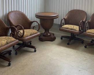 Elegant Brown Wicker Set
