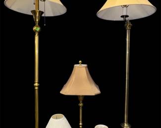 Elegant Lamp Collection Brass Floor Lamps  Decorative Table Lamps