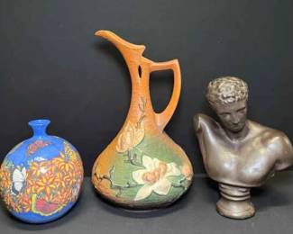 Exquisite Decorative Arts Roseville Pottery... Rare Pottery, Sculpture Handcrafted Vase