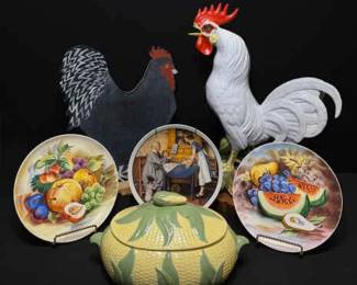 Classic Capodimonte Style... Vintage Kitchenware Collector Plates