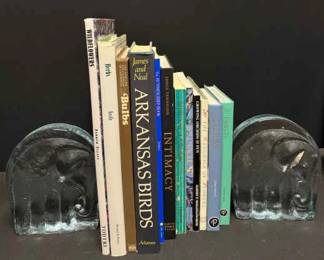 Blenko Style Bookends A Vast Book Collection