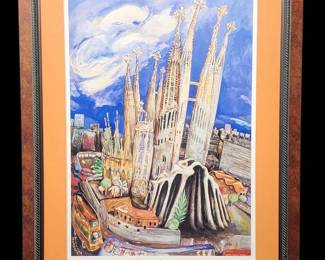 Captivating Barcelona La Sagrada Familia Print by Anthony Pilley Framed  Matted