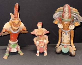 002 Handmade Mexican Aztec Flutes