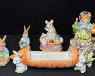 Collection of Beatrix Potter and Schmid Figurines