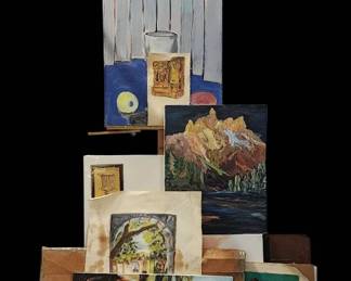 Eclectic Collection Personal Artworks, Supplies Artists Easel  A Creative Journey Unveiled 