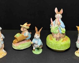 A Charming Collection of Beatrix Potter Figurines and Music Boxes