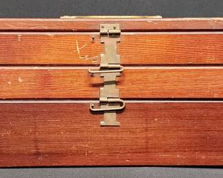 Vintage KaDa Manufacturing Co. Wooden Storage Box Dovetailed Compartmentalized