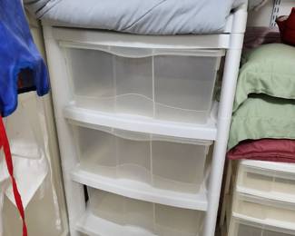 Plastic storage drawers