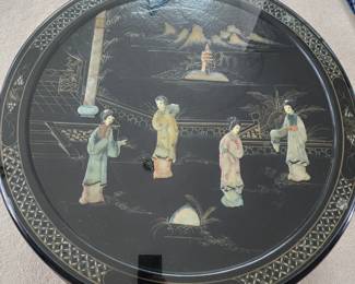 Round asian table with stools