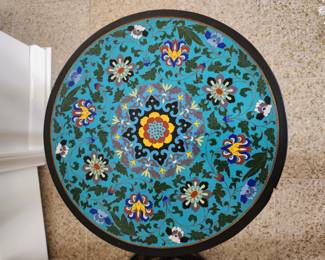 Cloisonne plant stand / garden seat