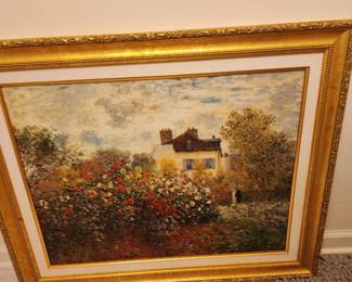 Monet print on canvas