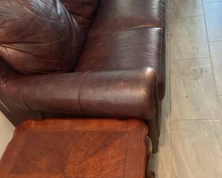 Brown Leather Couch Identical Coffee Tables