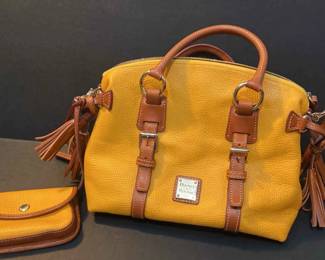 Dooney And Bourke Mustard Pebble Bag