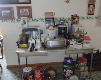 appliances and table