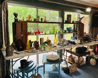 Antiques, glassware, Harley Davidson & more!
