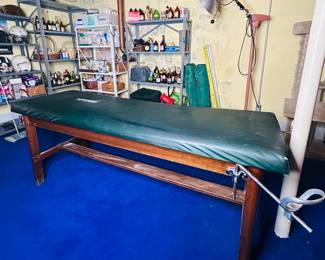 Exam Table with stirrups.