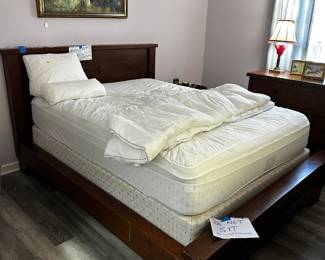 Pottery Barn queen bed and mattress
