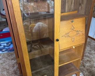 Secretery Glass front China Cabinet